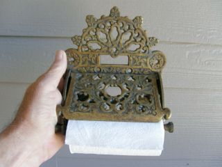 TOILET PAPER HOLDER DISPENSER FROM ENGLAND - VINTAGE OR ANTIQUE 3