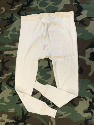 Swedish Military Surplus Underwear Ribbed Cotton Long Johns Pack Of 2 Pants