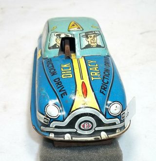 Marx Dick Tracy two tone blue,  small squad car with gun (26) 3