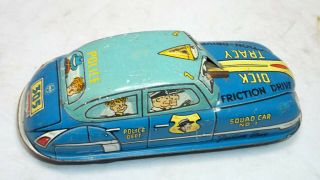 Marx Dick Tracy two tone blue,  small squad car with gun (26) 5