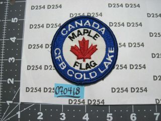 Rcaf Canada Canadian Air Force Patch Cfb Cold Lake Maple Flag Exercise