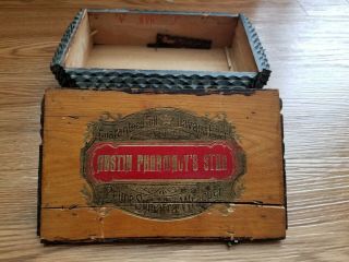 Antique Tramp Art Box Carved Cigar Box
