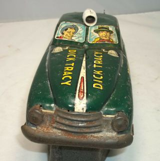 Marx Dick Tracy squad car no.  1,  beat up,  but roof light is intact (11) 3