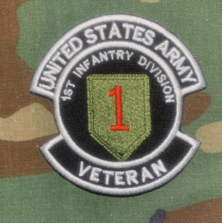 Us Army 1st Infantry Division Veteran Patch Sew (b432)