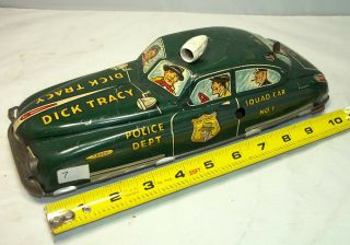 Marx Dick Tracy Squad Car No.  1,  Tin Windup 11 In.  (7)