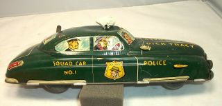 Marx Dick Tracy squad car no.  1,  tin windup 11 in.  (7) 2