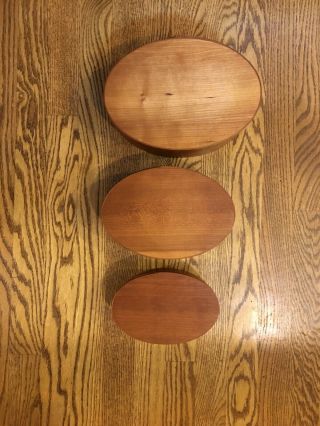 Set of Three Large Orleans Carpenters Cherrywood Shaker Pantry Nesting Boxes 5