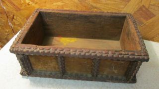 Antique Wood Tramp Art Box Parts