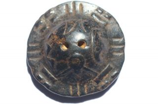 Chinese,  jade,  natural black magnet,  Hongshan culture,  UFO,  pendant U002 4