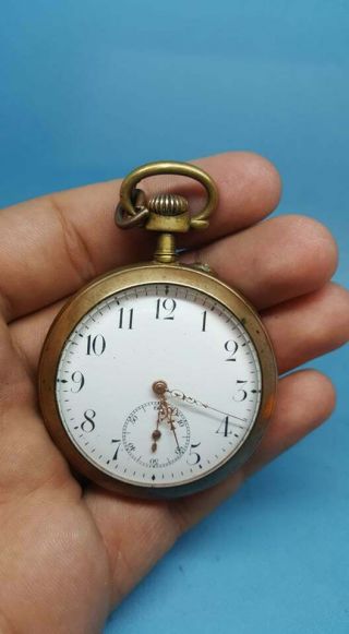 Antique Lion Peugeot Very Rare Gold Filled Pocket Watch