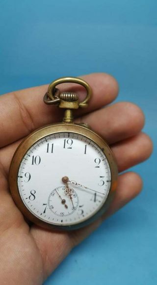 ANTIQUE LION PEUGEOT VERY RARE GOLD FILLED POCKET WATCH 2
