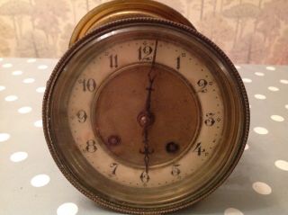 Antique Barrel Clock Movement Frame Straps Dial Glass Bezel Diameter 123mm