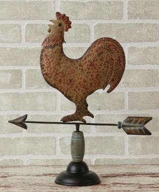 Hammered Metal Rooster Weathervane Rustic Farmhouse Decor Rooster Weather Vanes