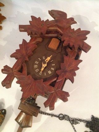 Small Modern Antique German Black Forest Cuckoo Clock Regula Movement