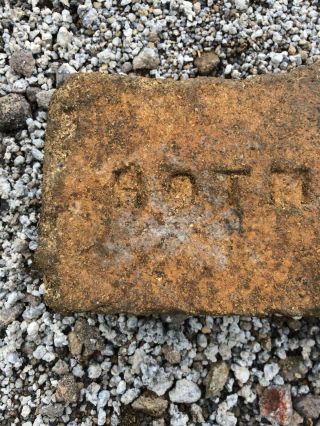 VERY RARE Antique Brick LABELED “Hot Main” In Salvaged 2