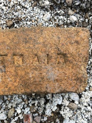 VERY RARE Antique Brick LABELED “Hot Main” In Salvaged 3