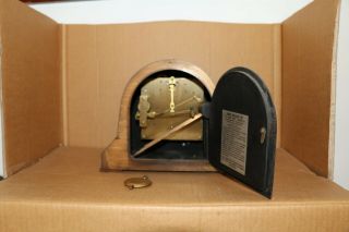 Enfield Vintage Admiral Hat Mantel Clock with Pendulum and Key 2