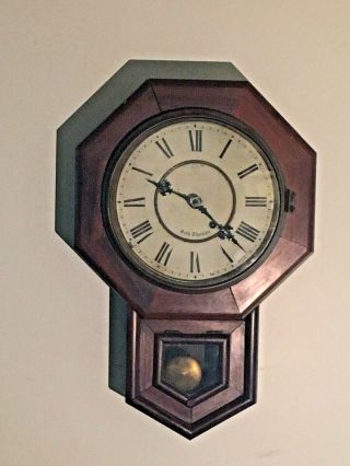 Antique Seth Thomas Schoolhouse Wall Clock
