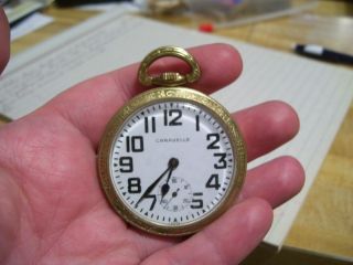 Antique Caravelle 17 Jewel Pocket Watch With Swiss Movement