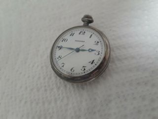 Old Pocket Watch Concord 17 J Swiss Cal Fc1 0.  925 Silver Sterling Case