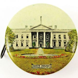Antique White House & Capitol,  Washington D.  C.  Souvenir Celluloid Tape Measure