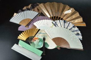 S8838: Japanese Paper Folding Fan/sensu Bundle Tea Ceremony