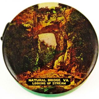 Antique Natural Bridge,  Virginia Stream & Hotel Souvenir Celluloid Tape Measure
