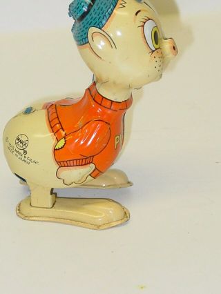 Vintage Marx Japan Tin Hopping Patsy The Pig Toy,  Wind Up 5