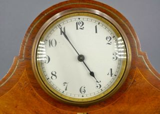 Fine Antique Swiss Marquetry Wood Case Buren Small Mantle Table Clock 4