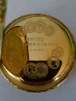 ARNEX INCABLOC Pocket Watch Swiss Made 17 Jewels Running 7