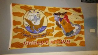 Operation Desert Storm Vintage United States Navy Flag From 1991