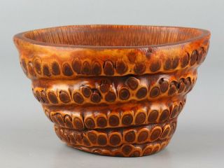 Chinese Exquisite Hand - Carved Bamboo Bowl