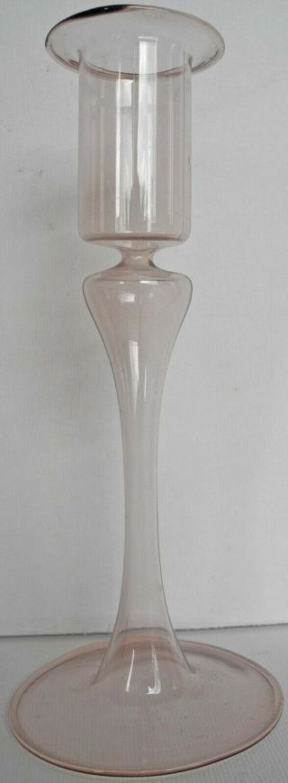 18th 19th Century Egg Shell Glass Candlestick