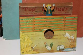Vintage Tin " Pop Piggy " Target Game Circa 1930 