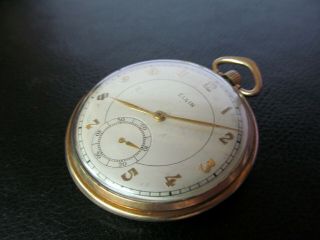 Vintage Elgin 546 Gold Filled Pocket Watch 15 Jewels 10k Gold Filled Open Face