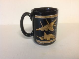 Operation Desert Storm Coffee Mug Kuwait Liberated Kapen - Kent 22k Gold Graphics