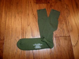 Military Issue Cushion Sole Wool Blend Socks U.  S.  A Made Od Green X - Large