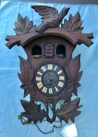 Barn Find Antique Quail Cuckoo Clock Missing Parts Project Clock