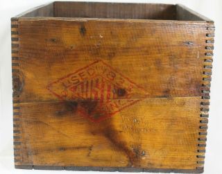 Vintage Red Diamond Explosives Dynamite Wood Box Crate Austin Power Co Ohio 3