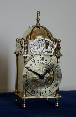 Small Brass Lantern Clock Made By Smiths In The 1950/60 