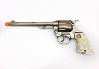 Rare Vintage Hubley Buntline Toy Cap Gun Wyatt Earp Rare White Longhorn Grips
