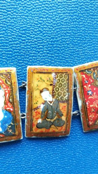 fine hand painted oriental bracelet,  may be Persian or chinese very unique 2