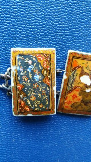 fine hand painted oriental bracelet,  may be Persian or chinese very unique 5