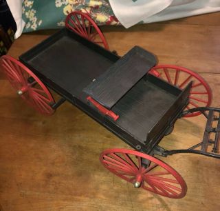 Vintage Marx Johnny West Horse And Covered Wagon Toy Carriage 4