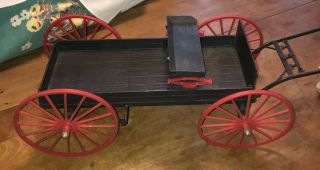 Vintage Marx Johnny West Horse And Covered Wagon Toy Carriage 5