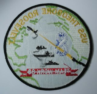 US NAVY PATCH - USS THEODORE ROOSEVELT - TEAM WORK 88 - CVN - 71 - AIR WING 2