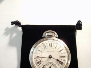 Vintage 16S Pocket Watch Chevrolet Auto Theme Case & Fancy Dial Runs Well. 6