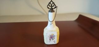 Antique English Or French Enamel Hand Painted Scent Bottle 19th Century