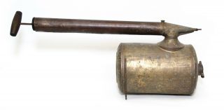 Antique Vintage Brown Bug Sprayer Old Fashioned Pump Duster Brass USA 4
