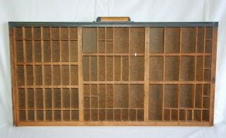 Vintage HAMILTON Printers Type Set Cabinet Drawer Tray Wood 32 